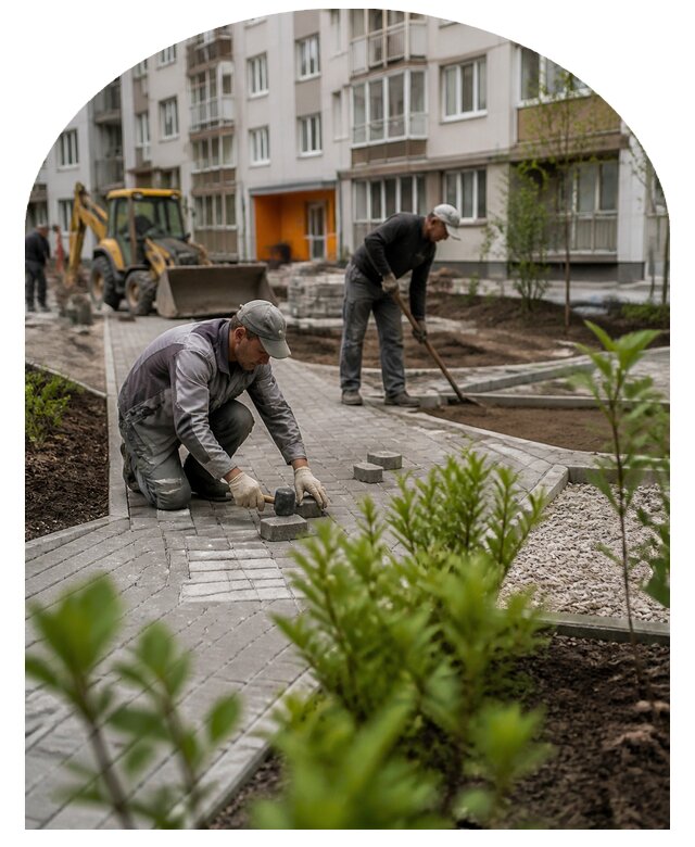 Благоустройство двора многоквартирного дома в Белорецке