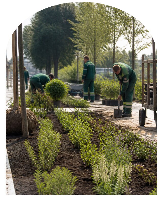 Озеленение общественных территорий под ключ в Белорецке